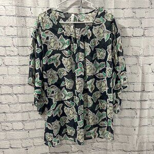 Ladies NY Collection blouse Size L